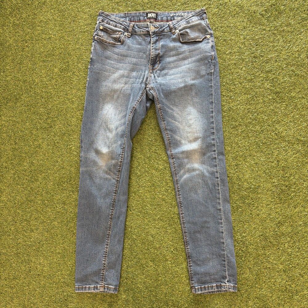 DKNY Men's 32 x 30 Mercer Skinny Fit Stretch Blue Jeans